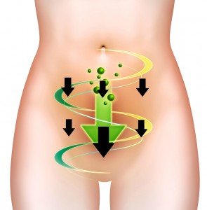 Downward gati with pelvic marma