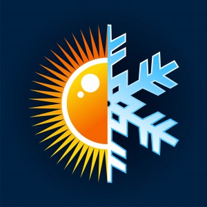 Hot and cold temperature symbol