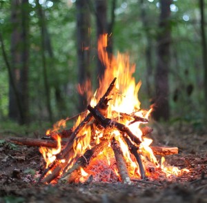 Hot campfire